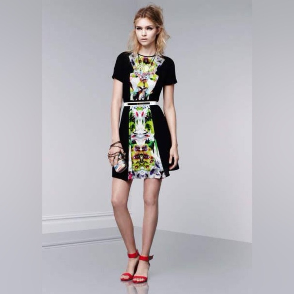 Prabal Gurung for Target Black and Vibrant Floral Mini Dress